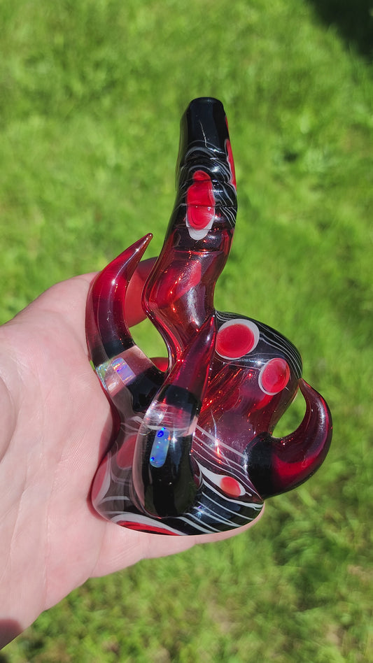 Water Pipe - "Ruby Red Bubbler"