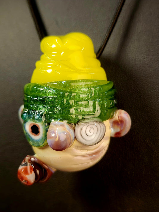 Pendant - Green Beanie